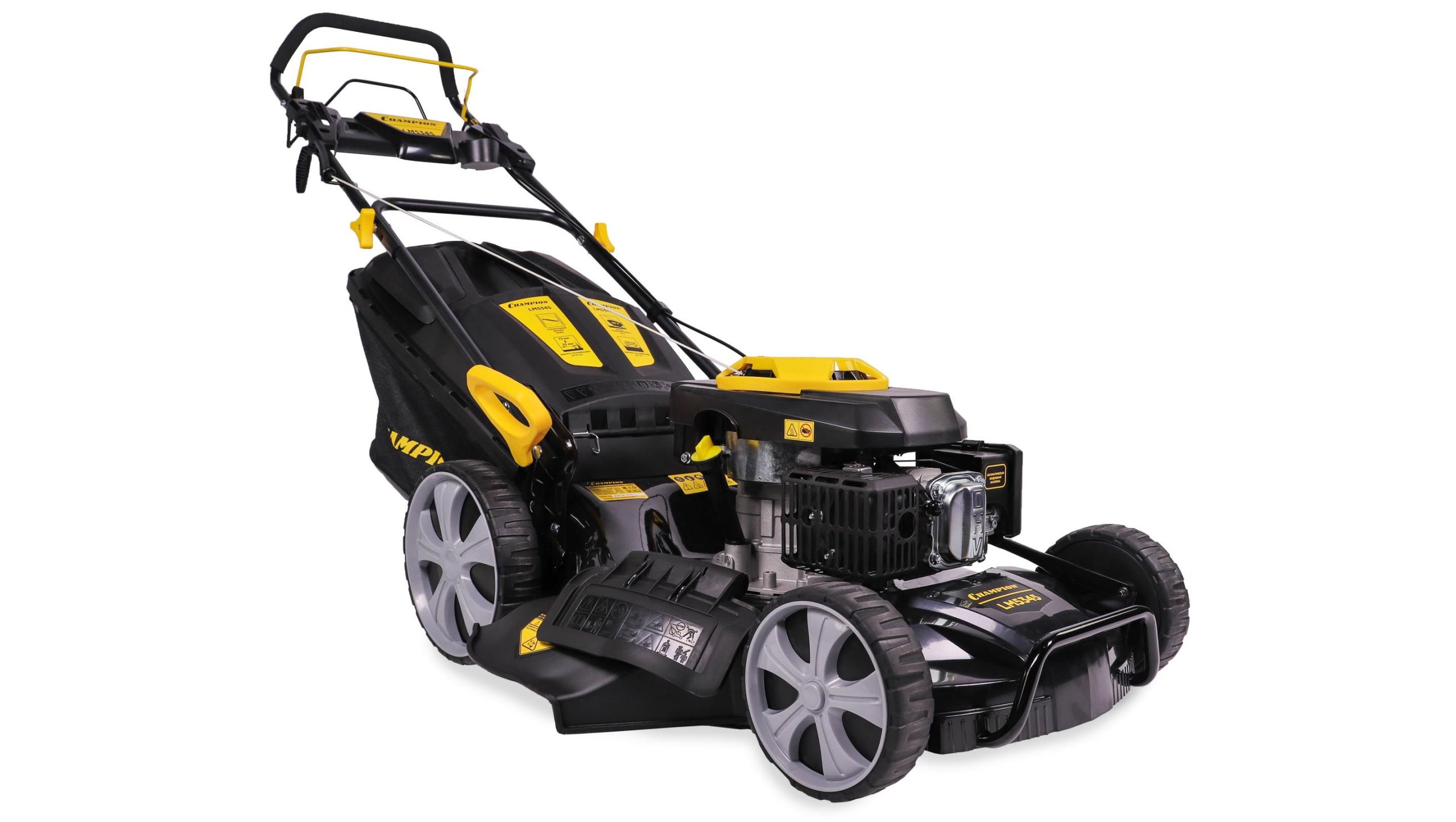 Газонокосилка Champion LM 5345 4,4кВт/ 6,0л.с. 53см 70л 39,6кг САМОХОДНАЯ