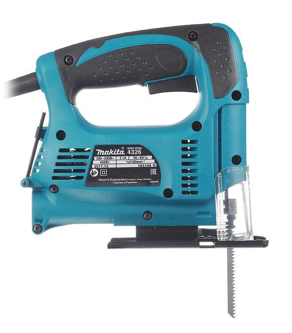 Лобзик MAKITA 4326 450Вт,3100обм,ход-18мм,рез-65мм,1.8кг,кор