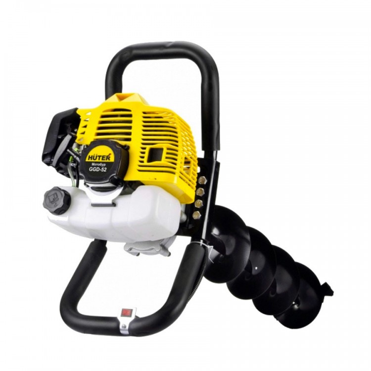 Мотобур HUTER GGD-52 1,9л.с., 2-х такт., бак 1,25л(без шнека)