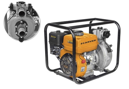 Мотопомпа CARVER CGP 3050 H напорная (7,0 л.с.,вх/вых.- 2''/50 + 1,5''/40