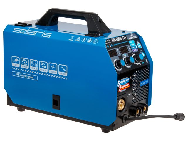 Свар полуавтомат SOLARIS MULTIMIG-221 160А MIG/FLUX/MMA/TIG LIFT 160А 160-240в евроразъем 9,5кг