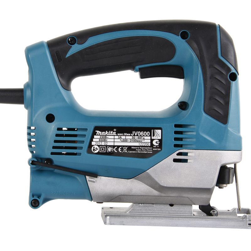 Лобзик MAKITA JV 0600K 650Вт,500-3100обм,ход-23мм,рез-90мм,2.4кг,чем